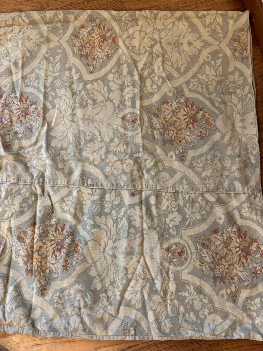 Pottery Barn Camilla Floral Medallion Linen Blend Duvet Cover & 4 Shams QUEEN